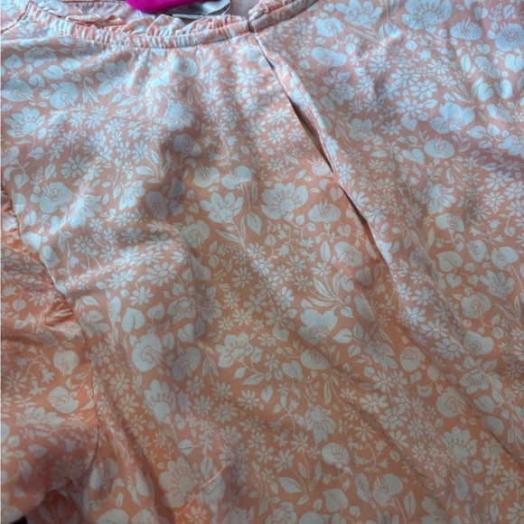 Loft Lightweight Peach Colored Floral Dress - Picture 6 of 12